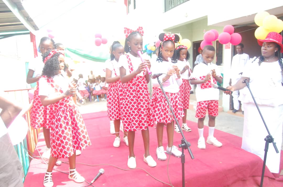 Pupils celebrating Christmas at school